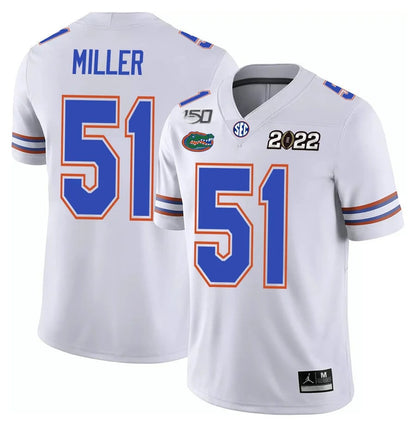 Men's Florida Gators Football 150th Anniversary Patch Players Jersey Collection - All Stitched