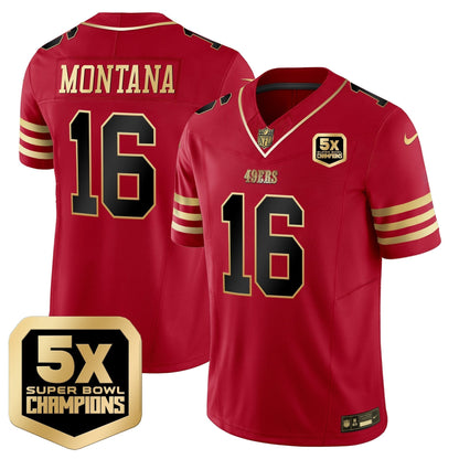 SF 5x Super Bowl Champions Vapor Limited Jersey - All Stitched