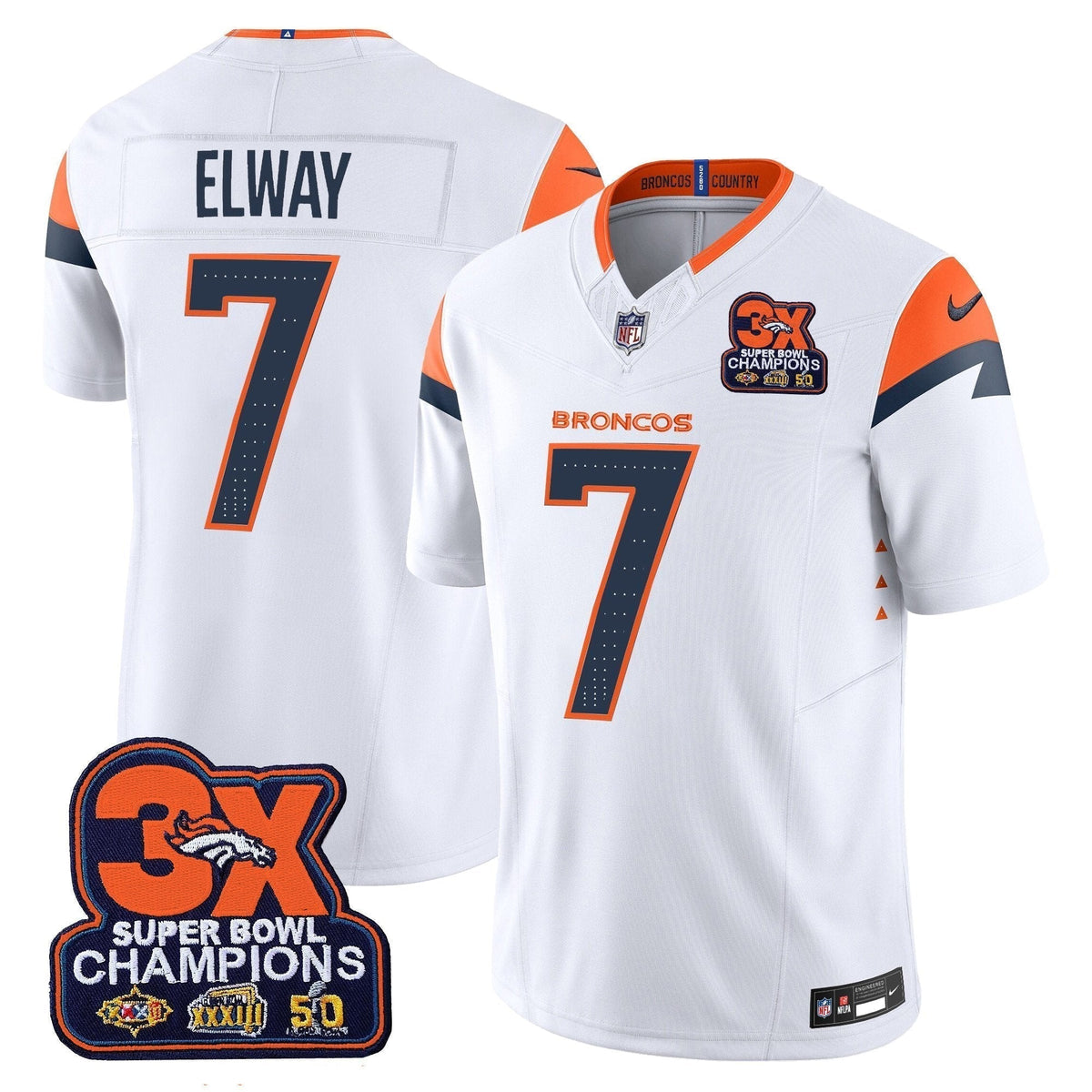 DEN 3-Time Champions Patch Vapor Limited Jersey