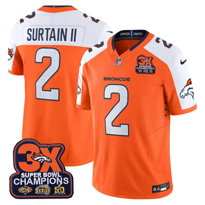 DEN 3-Time Champions Patch Vapor Limited Jersey