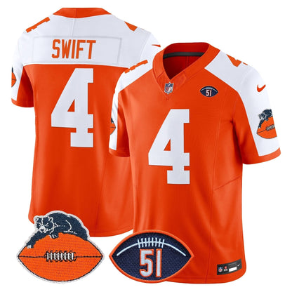 CB Dick Butkus Patch Throwback Vapor Limited Jersey
