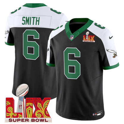 PE Kelly Green Super Bowl LIX Patch Vapor Limited Jersey