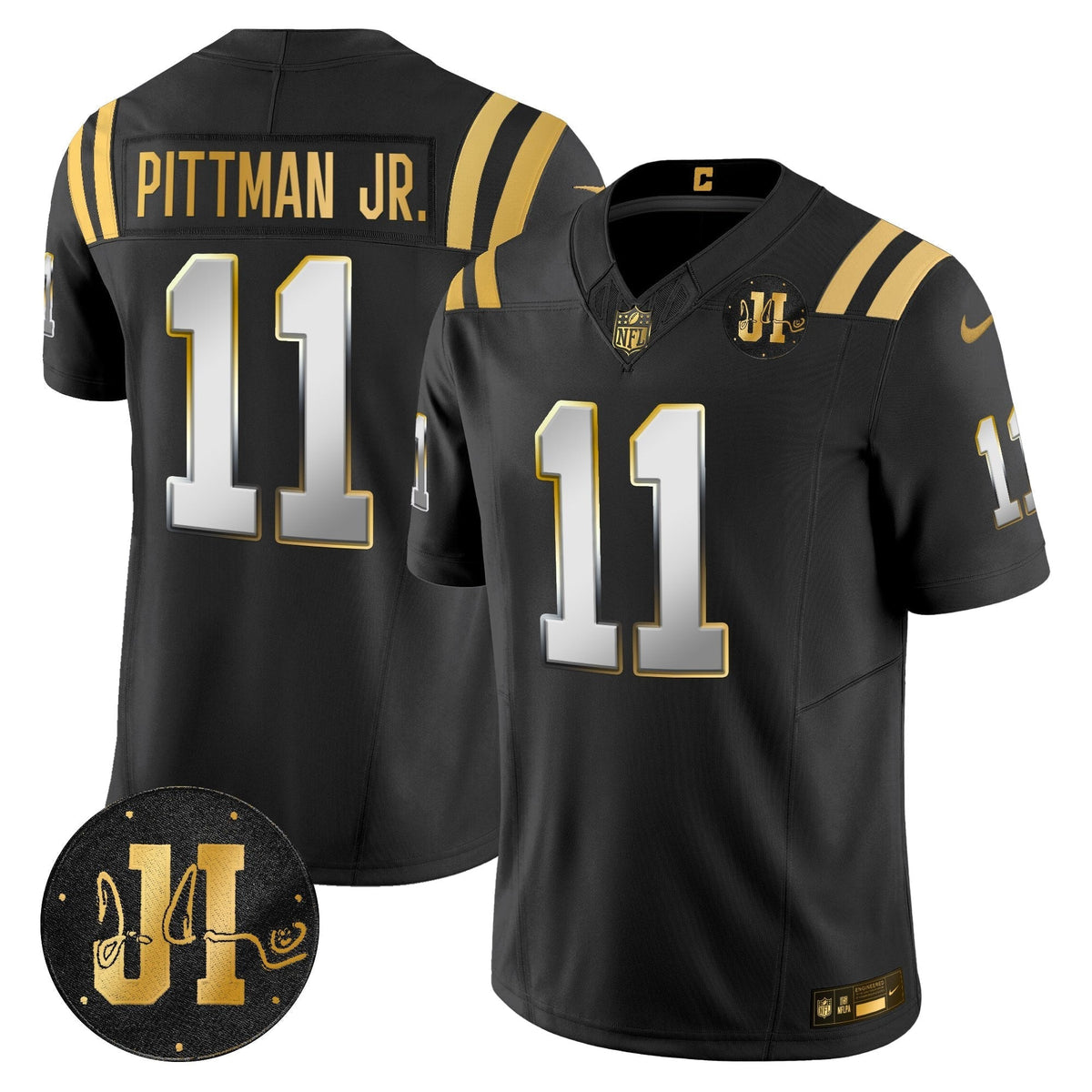 IND 2025 Jim Irsay Patch Gold Vapor Limited Jersey