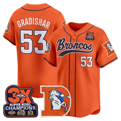 DEN Throwback Vapor Baseball Jersey - All Stitched