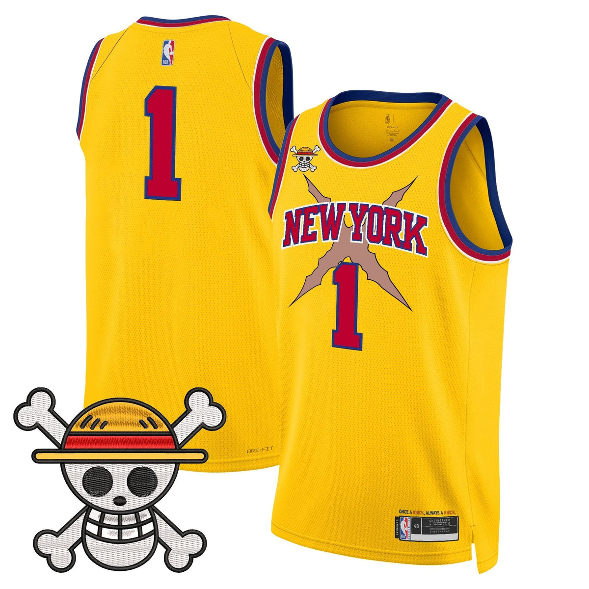 NYK x One Piece Swingman Jersey- Stitched