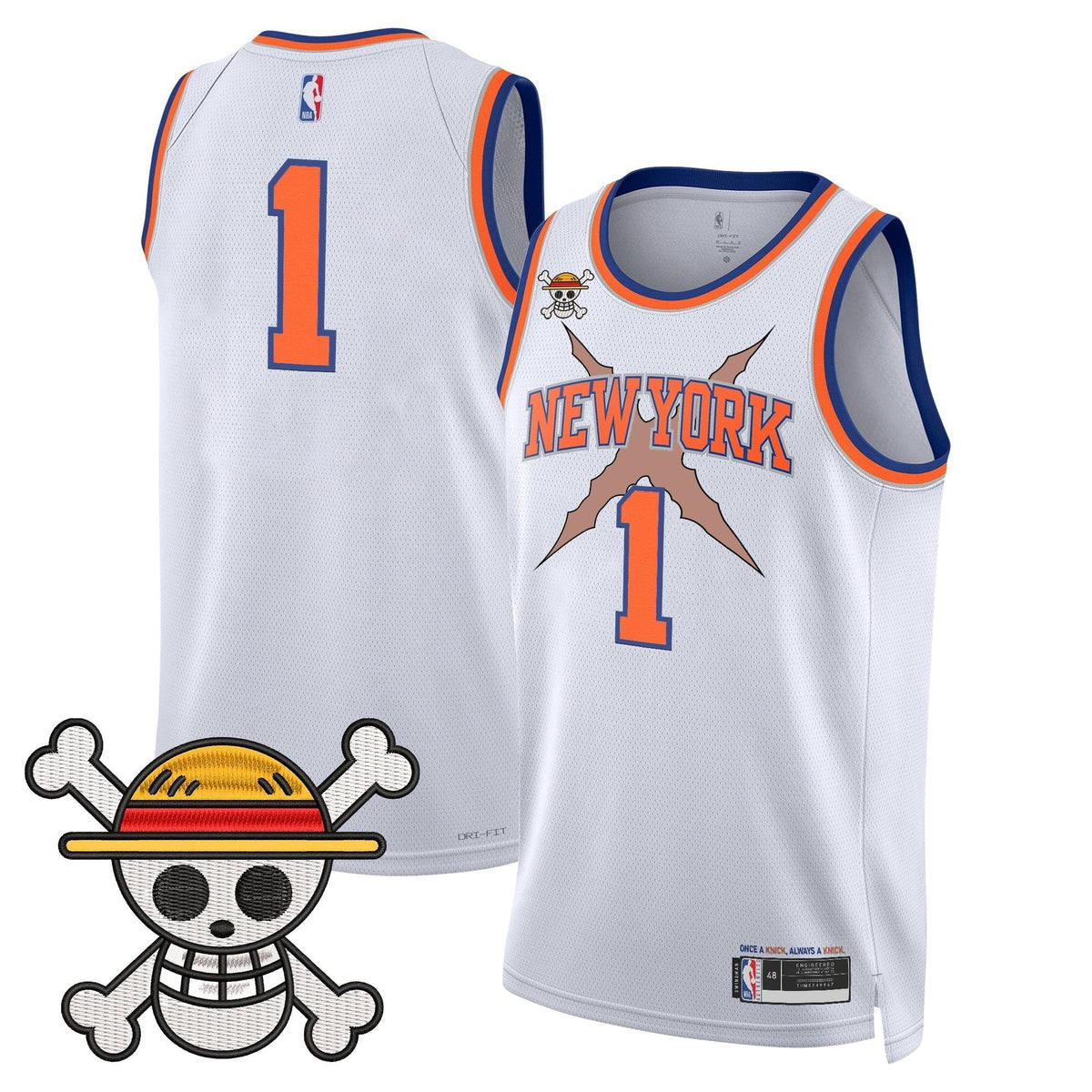 NYK x One Piece Swingman Jersey- Stitched