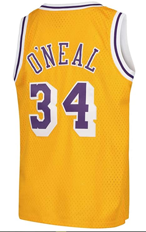 Los Angeles Lakers Shaquille O`Neal Mitchell & Ness Gold 1996-97 Hardwood Classics Swingman Jersey