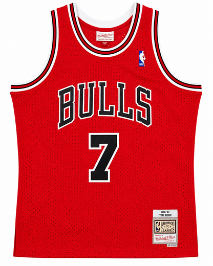 Mens Chicago Bulls Toni Kukoc Mitchell & Ness Red 1997-98 Hardwood Classics Swingman Jersey