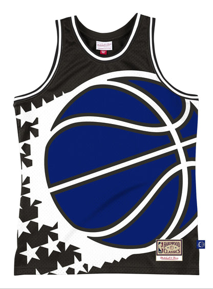 Men's Orlando Magic Mitchell & Ness Black Hardwood Classics Blown Out Fashion Jersey