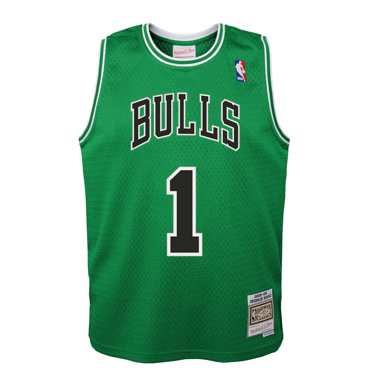 Chicago Bulls Derrick Rose Mitchell & Ness Kelly Green St. Patricks Day Hardwood Classics Swingman Jersey