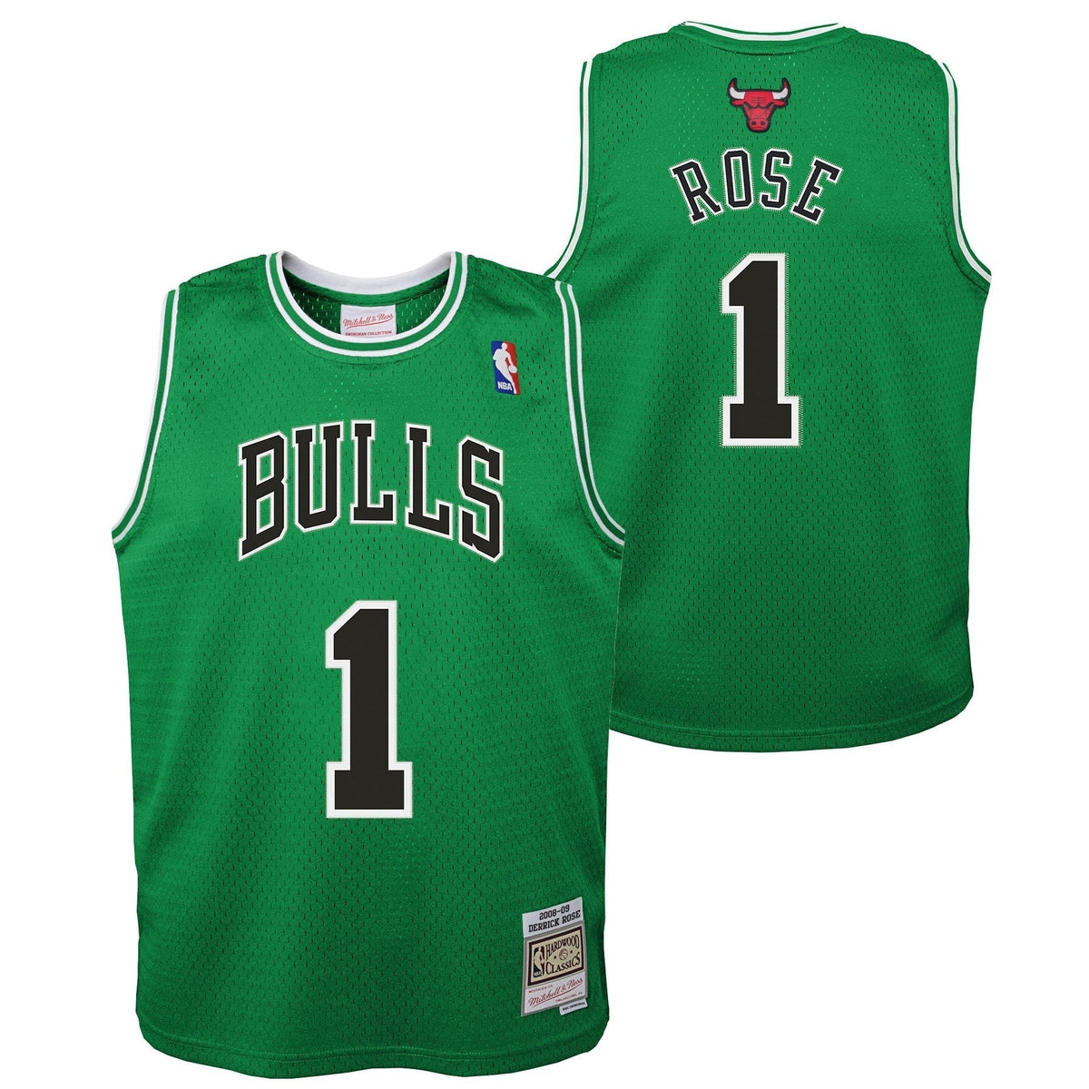 Chicago Bulls Derrick Rose Mitchell & Ness Kelly Green St. Patricks Day Hardwood Classics Swingman Jersey