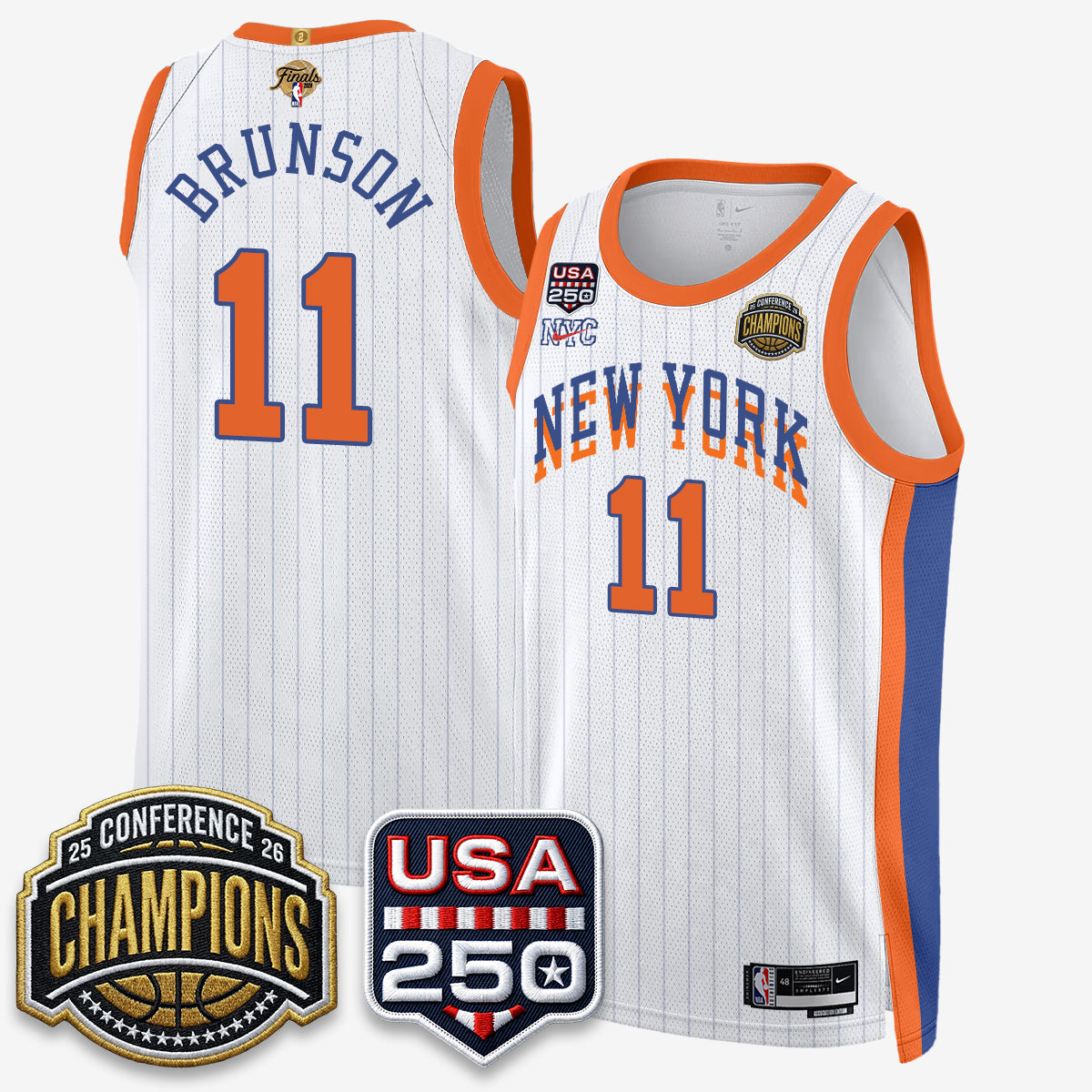 NYK 2026 NBA Eastern Conference Champions City Cream Edition Jersey V2- Stitched