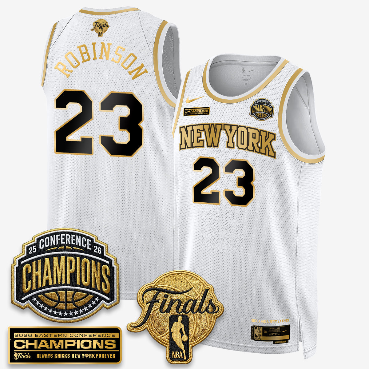 NYK 2026 NBA Eastern Conference Champions Black Gold Edition Jersey - Stitched (Tiktok)