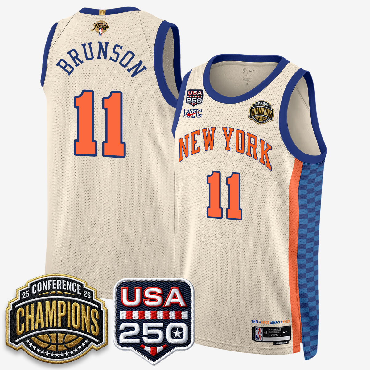 NYK 2026 NBA Eastern Conference Champions City Edition Jersey V2- Stitched (2)