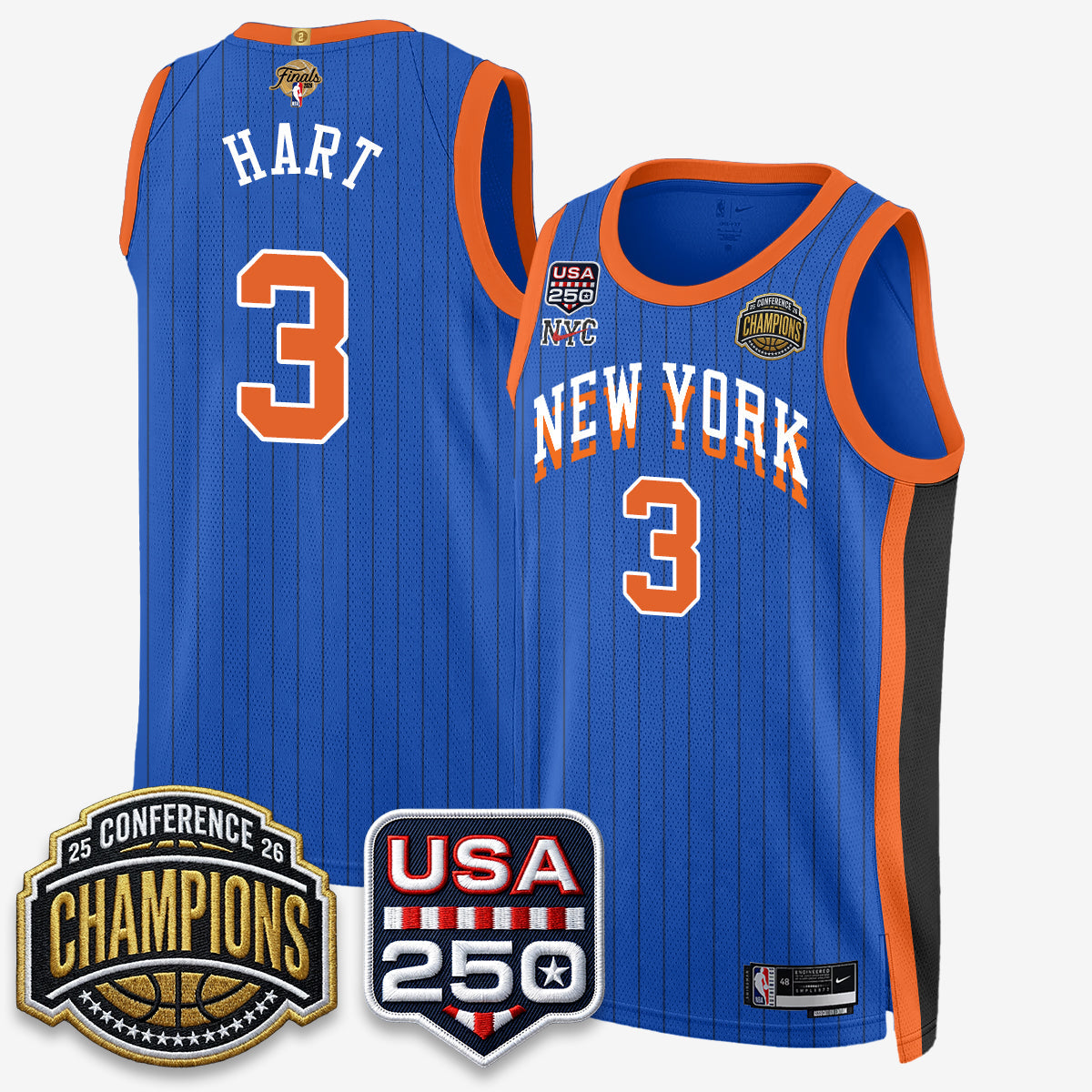 NYK 2026 NBA Eastern Conference Champions City Cream Edition Jersey V2- Stitched