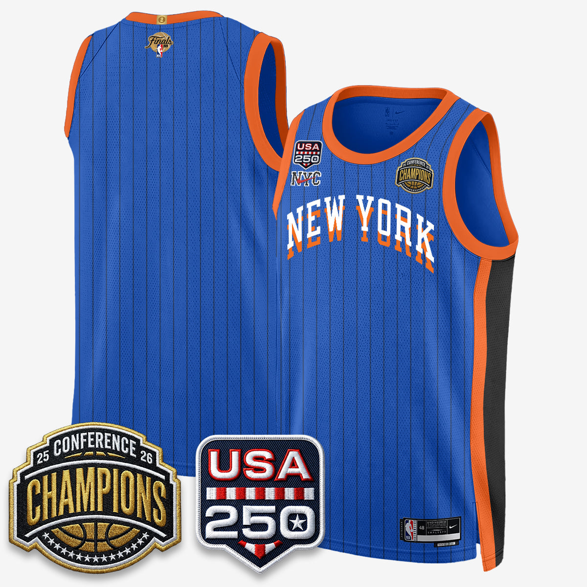 NYK 2026 NBA Eastern Conference Champions City Cream Edition Jersey V2- Stitched