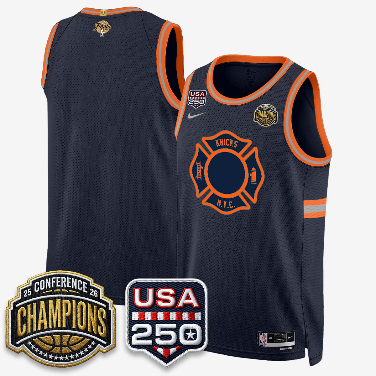 NYK 2026 NBA Eastern Conference Champions City Edition Jersey V2- Stitched (2)