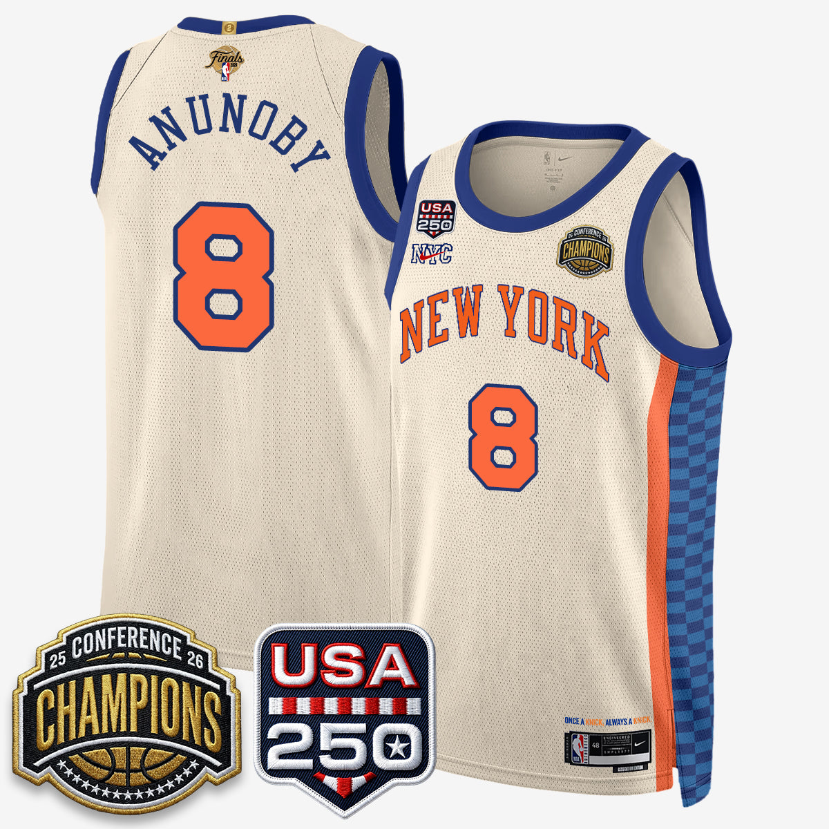 NYK 2026 NBA Eastern Conference Champions City Edition Jersey V2- Stitched (2)