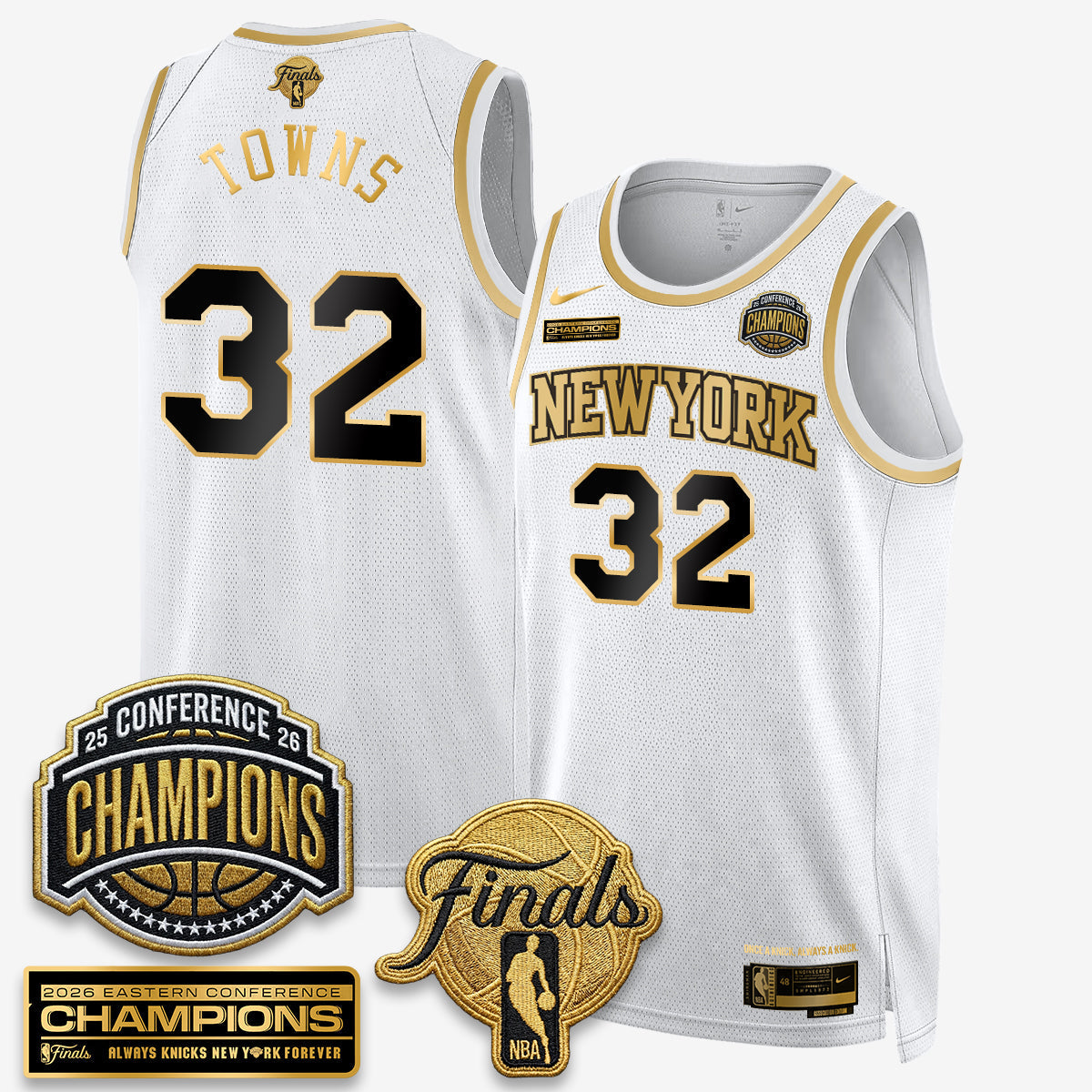 NYK 2026 NBA Eastern Conference Champions Black Gold Edition Jersey - Stitched (2)
