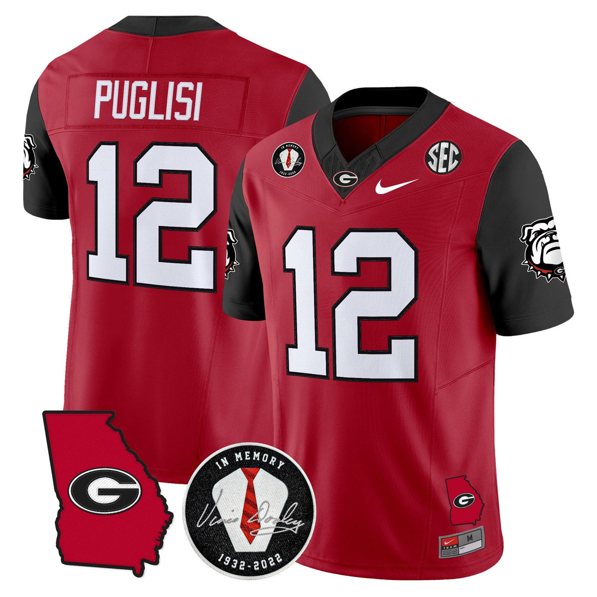 Men's Georgia Bulldogs 2025 Color Sleeves Vapor Limited Jersey - All Stitched