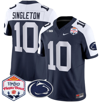 Men's Penn State Nittany Lions 2024 The Fiesta Bowl Patch Vapor Limited Jersey - All Stitched