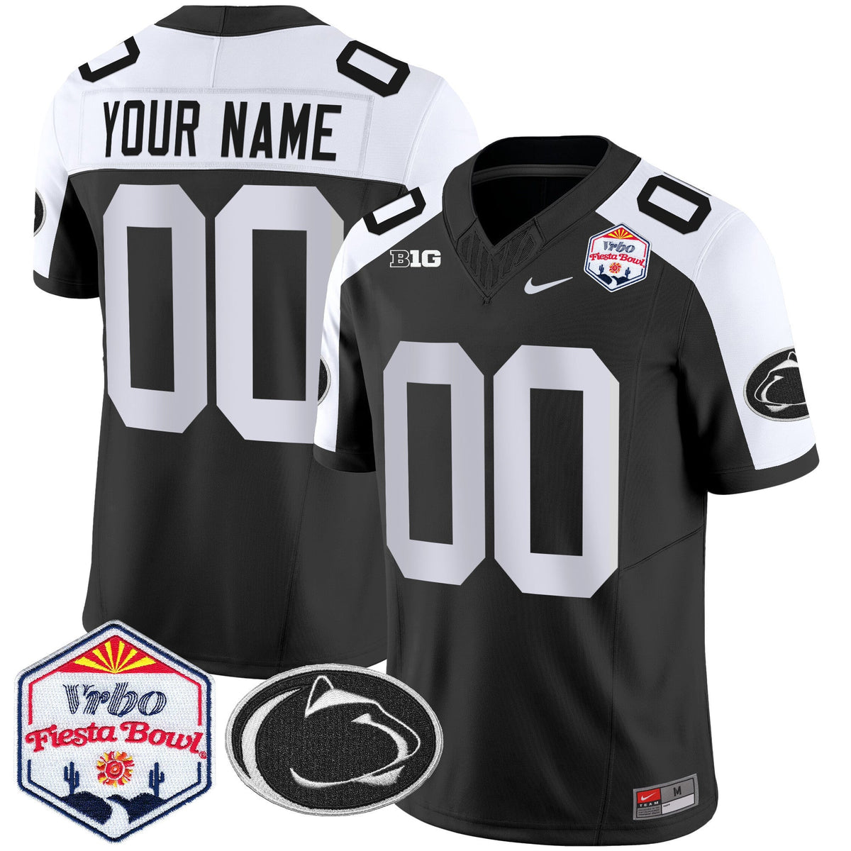 Penn State Nittany Lions 2024 The Fiesta Bowl Patch Vapor Limited Custom Jersey - All Stitched