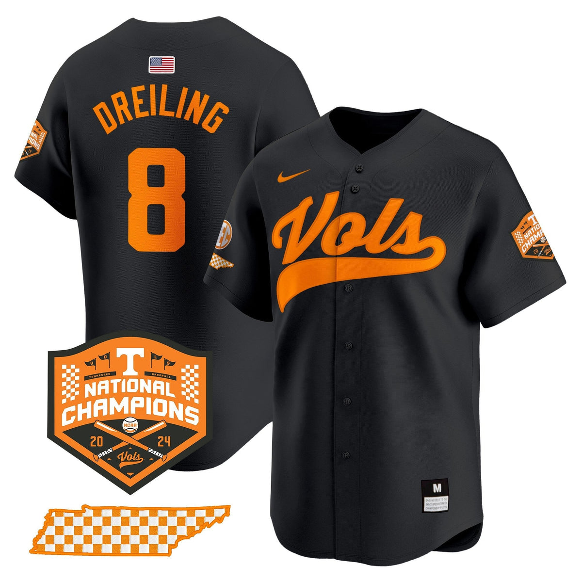Men's Tennessee Volunteers 2024 Champions Vapor Premier Limited Jersey - All Stitched