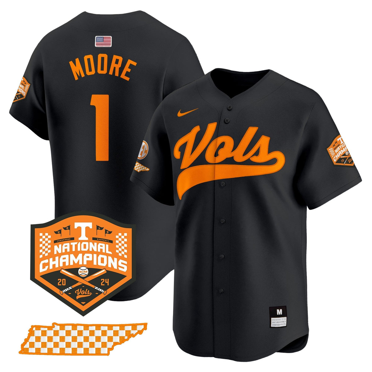 Men's Tennessee Volunteers 2024 Champions Vapor Premier Limited Jersey - All Stitched