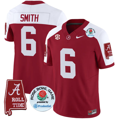 Men's Alabama Crimson Tide Rose Bowl Patch Vapor Limited Jersey - All Stitched
