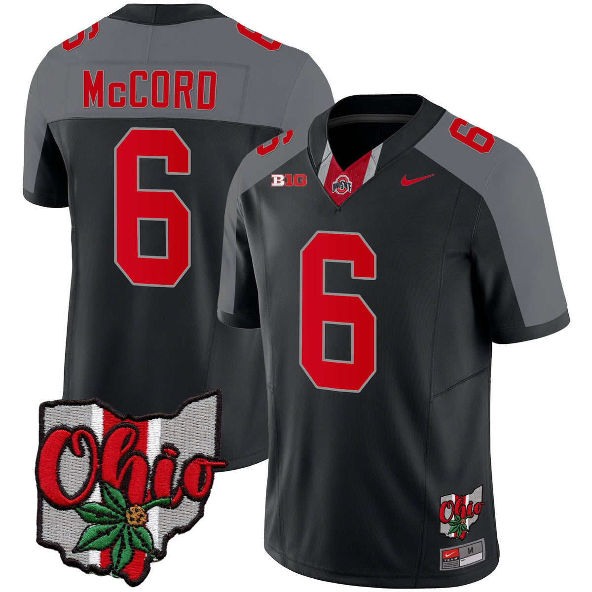 Men's Ohio State Buckeyes 2023 Gray Alternate Jersey V2 - Stitched