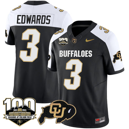Men's Colorado Buffaloes 100 Seasons Patch Vapor Limited Jersey - All Stitched
