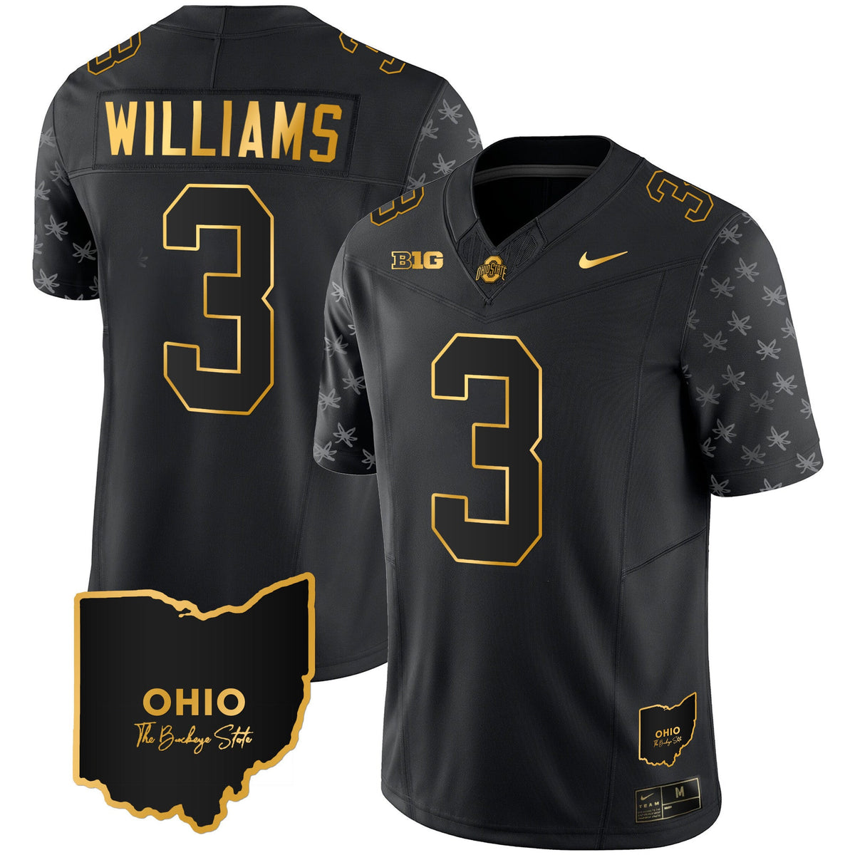 Men's Ohio State Buckeyes 2023 Alternate Gold Jersey - Stitched
