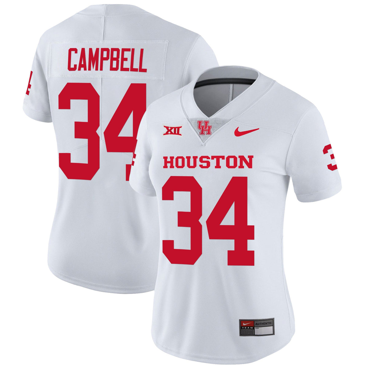 Women's Houston Cougars Oilers Inspired Vapor Jersey V4 - All Stitched