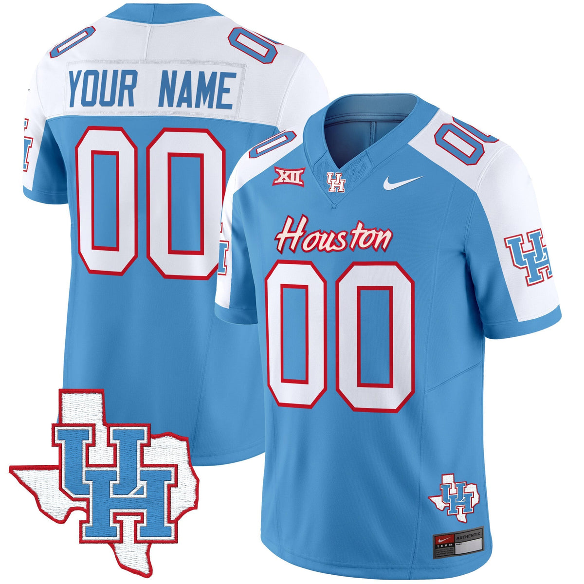 Houston Cougars 2024 Oilers Inspired Vapor Limited Custom Jersey - All Stitched
