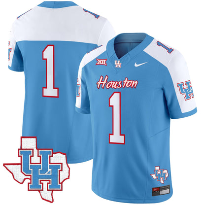Men's Houston Cougars 2024 Oilers Inspired Vapor Limited Jersey - All Stitched