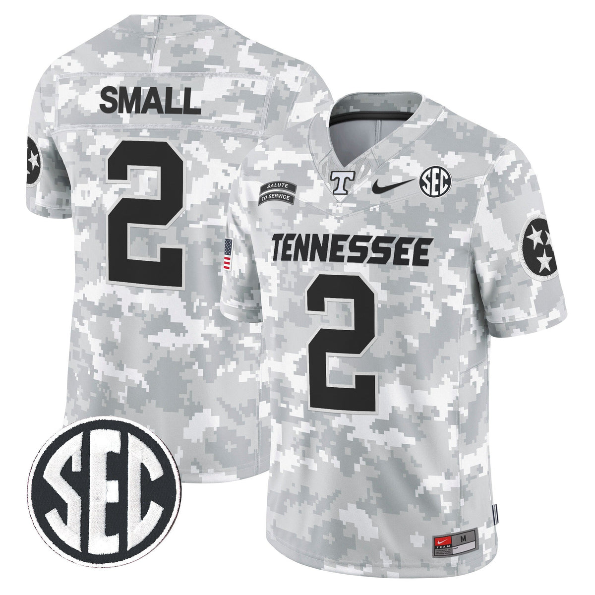 Tennessee Volunteers 2024 Salute to Service Vapor Limited Jersey - Arctic Camo - All Stitched