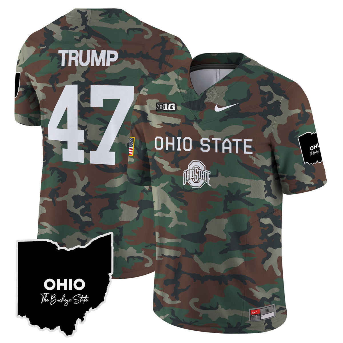 Ohio State Buckeyes 2024 Military Vapor Limited Jersey - All Stitched