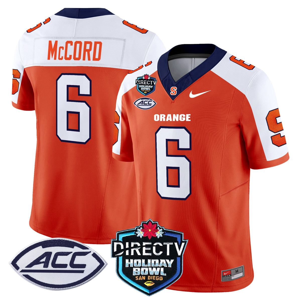 Men's Syracuse Orange 2025 Holiday Bowl Patch Vapor Limited Jersey - All Stitched