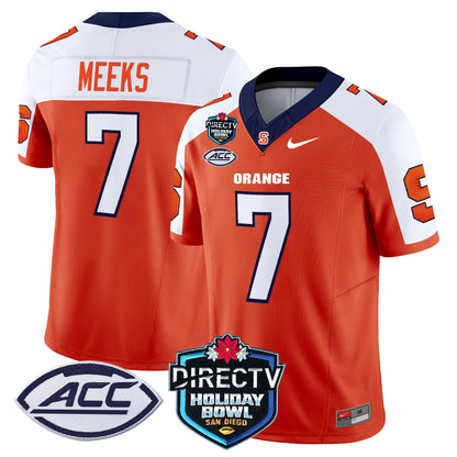 Men's Syracuse Orange 2025 Holiday Bowl Patch Vapor Limited Jersey - All Stitched